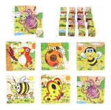 Rompecabezas Madera 6 En 1 Juguete Cubo Didáctico De 16 Pcs