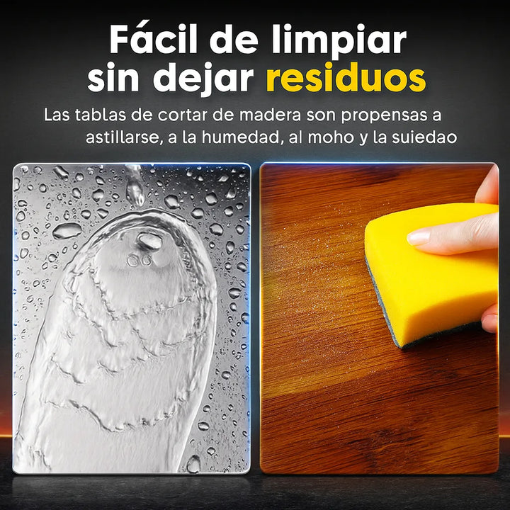 Set X3 Tabla De Picar Para Cocina En Acero Inoxidable 304 Plateado