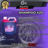 Litro De Shampoo X20 Ph Neutro Concentrado Rinde 40 Veces