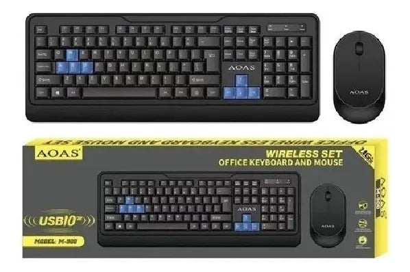 Kit De Teclado Y Mouse Inalámbrico Español M900 Color del mouse Negro Color del teclado Negro