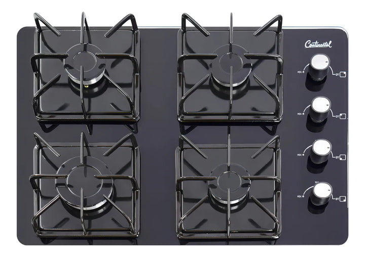 Estufa Empotrable Vidrio Templado 60x45cm Gas Natural 6323 Color Negro