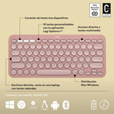 Logitech Combo Bluetooth: Teclado K380s + Mouse M196, Rosa