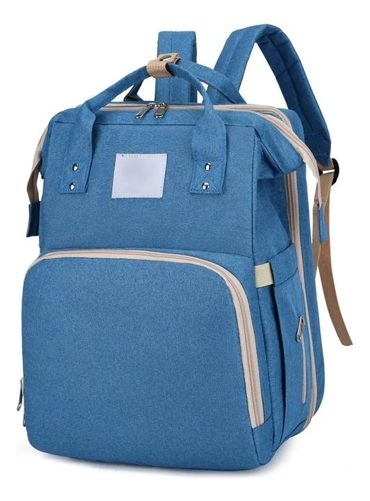 Mochila Bolso Maternal Bebé Cuna Gran Capacidad Impermeable Color Celeste