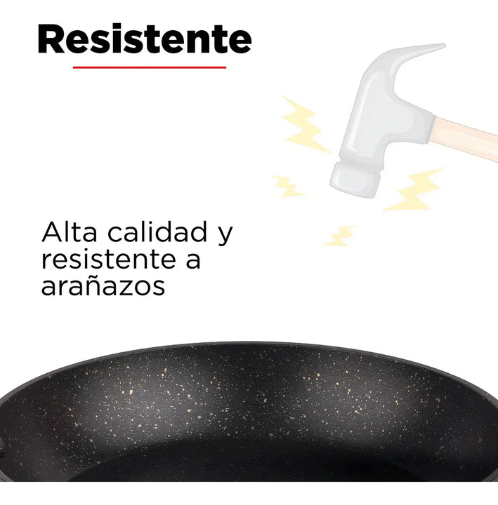 Sartén Circular Antiadherente Gris 24 Cm