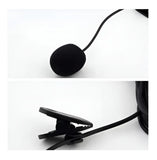 Micrófono De Solapa Para Pc Y Amplificador Entrada 3.5 Mm Ts Color Negro