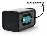 Bocina Portátil Ligero Bluetooth Tws Altavoz Inalámbrico Recargable Parlante Ldnio Luces Led Rgb Sonido Estéreo Graves Potentes Reproductor Música Negro Compacto Duradero