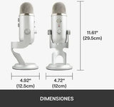 Micrófono Blue Yeti Condensador Omnidireccional color silverS