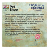 120 Pañitos Humedos Mascota Aloe Pet Shop Sin Irritacion No Aplica Unica