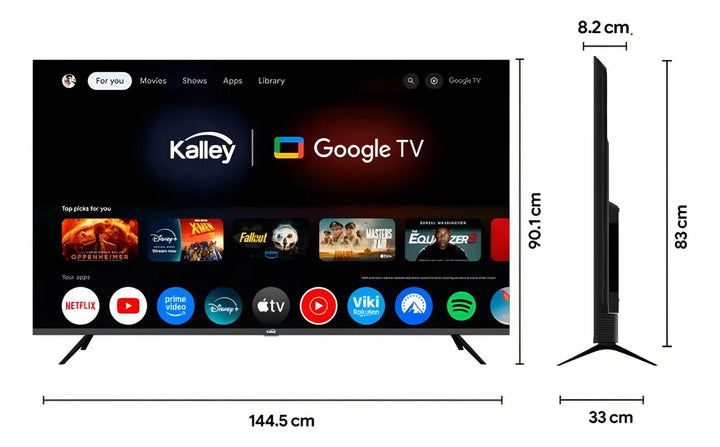 Tv Kalley 65 164 Cm 65g305 4k Uhd Max Led Smart Tv Google