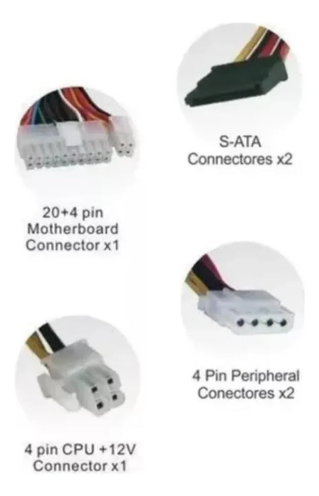 Fuente De Poder Unitec Atx 750w Ventilador De 8cm Gris