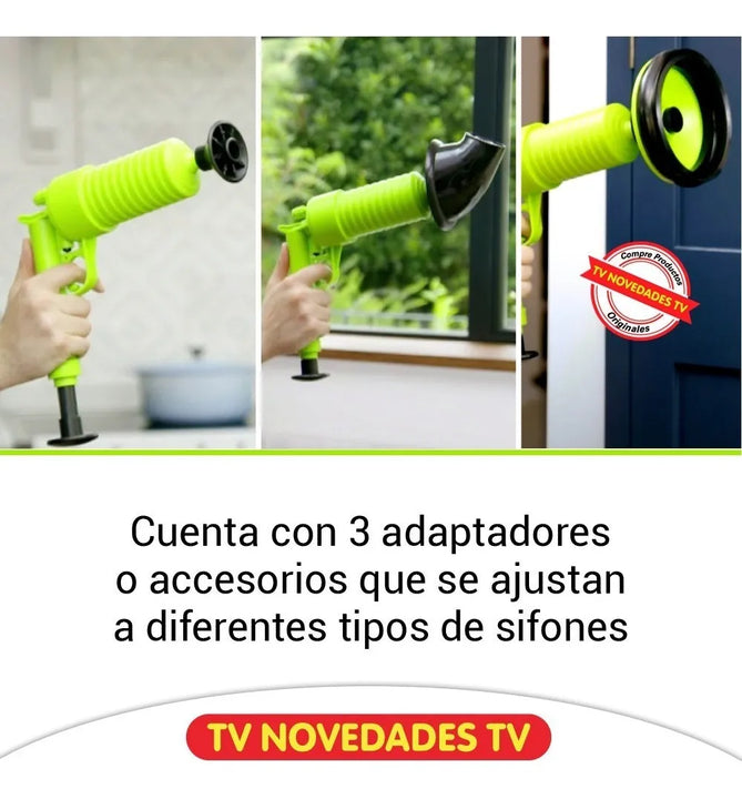 Bomba Destapar Cañería Tubería Desagüe Manual Drain Jet