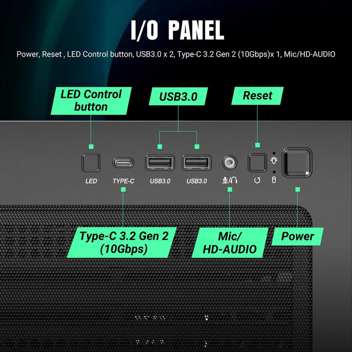 Antec Ax1000 Argb 4 Ventiladores Argb Pwm De 0.157 X 5.512