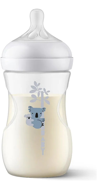 Biberon Avent Natural 3.0 Response 9oz/260ml Deco Koala Color Traslúcido