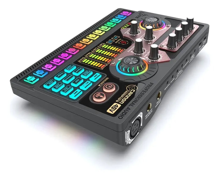 Tarjeta De Sonido X5 Mezclador Audio Multifunción - Negro