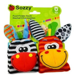 Sonajeros Bebés Manos Y Pies Medias Y Manillas Estimulación Varios Jirafa Y Cebra