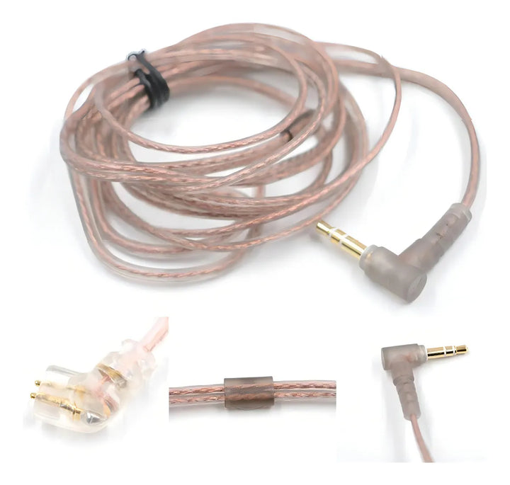 Cable Kz C Pin sin micrófono ni auriculares mod. Zsn Pro/ZS10 Pro, color dorado