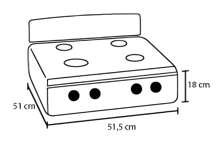 Estufa De Mesa Avellana T Gas Natural Negra Haceb Color Negro