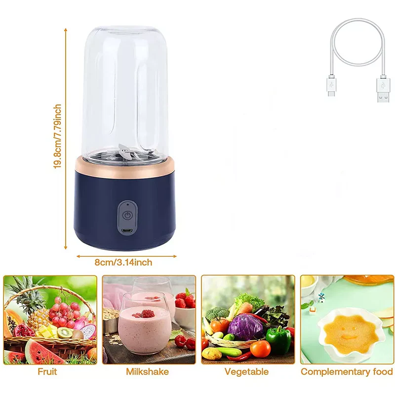 Exprimidor Mini Extractor De Jugos Portátil Carga USB