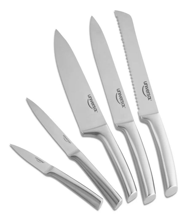 Juego De 5 Cuchillos + Soporte Élite Universal 19500 -negro