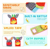 Sonajeros Bebés Manos Y Pies Medias Y Manillas Estimulación Varios Jirafa Y Cebra