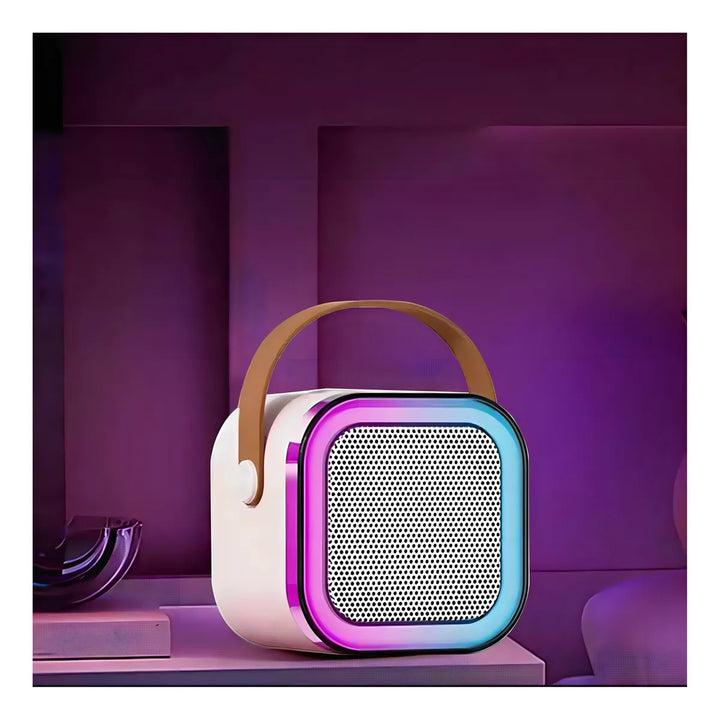 Parlante Karaoke Portátil Mini Con Micrófono Inalámbrico Bt Color Rosa