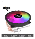 Aigo Ice400x 4 Tubos De Calor Ventilador Enfriador Cpu Rgb Negro