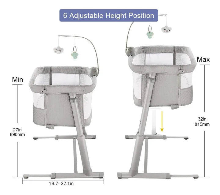 Cuna De Bebé Estilo Moisés Portátil Ajustable Lado De Cama