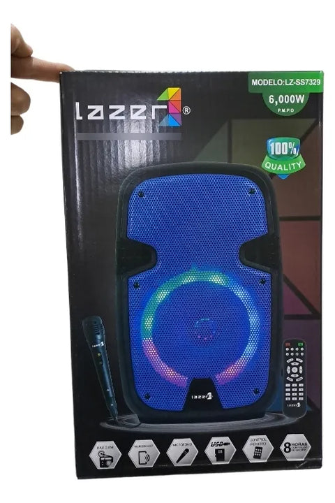 Parlante Profecional Bluetooth Usb Fm 8 Pulgadas Recargable Negro