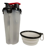 Termo Bebedero Comedero Mascotas Perro Gato Plato Plegable