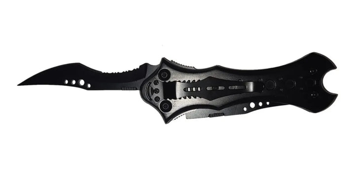 Cuchillo Navaja Táctico Supervivencia Daga Plegable Metal Negro