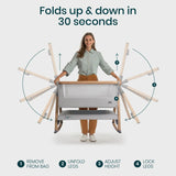 Moisés Air Para Bebé Plegable Con Colchón 0-6 Meses Plateado