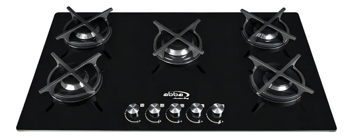 Estufa De Empotrar Abba 5 Puestos Gas Propano Cg 601 V5c N Color Negro