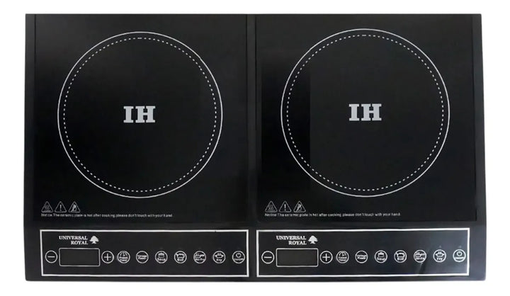 Estufa De Inducción 2 Puestos Digital Universal Royal Ei03-2 Negro