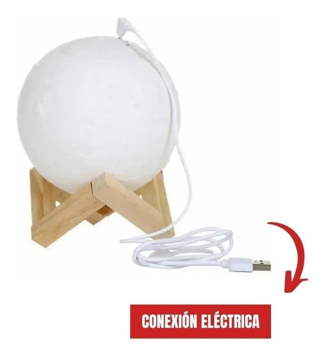 Humificador Difusor Aroma Lámpara Luna Luces Led Eléctrico - Segun Disponibilidad
