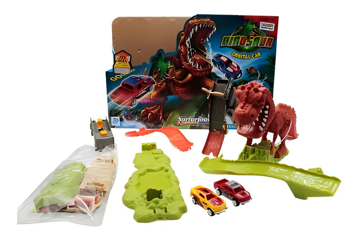 Pista Dinosaurio Lanza Carro Pikolin Toys Modelo 8899-91 Con Sonido Hot Wheels