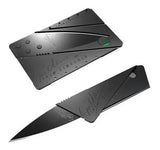 6 Navajas Tarjeta Cuchillo Portátil De Billetera Camping Negro