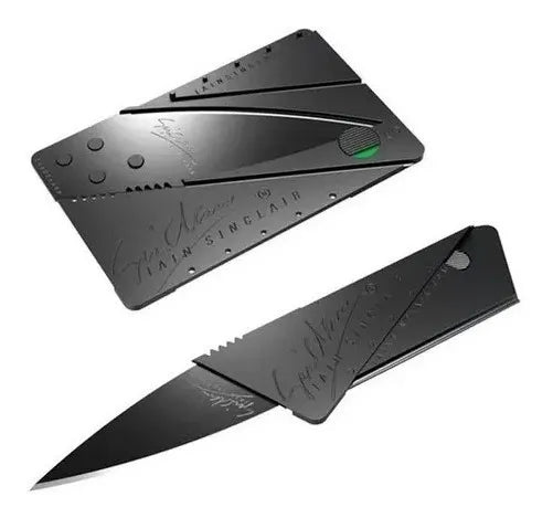 6 Navajas Tarjeta Cuchillo Portátil De Billetera Camping Negro