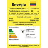 Estufa De Mesa Avellana T Gas Natural Negra Haceb Color Negro