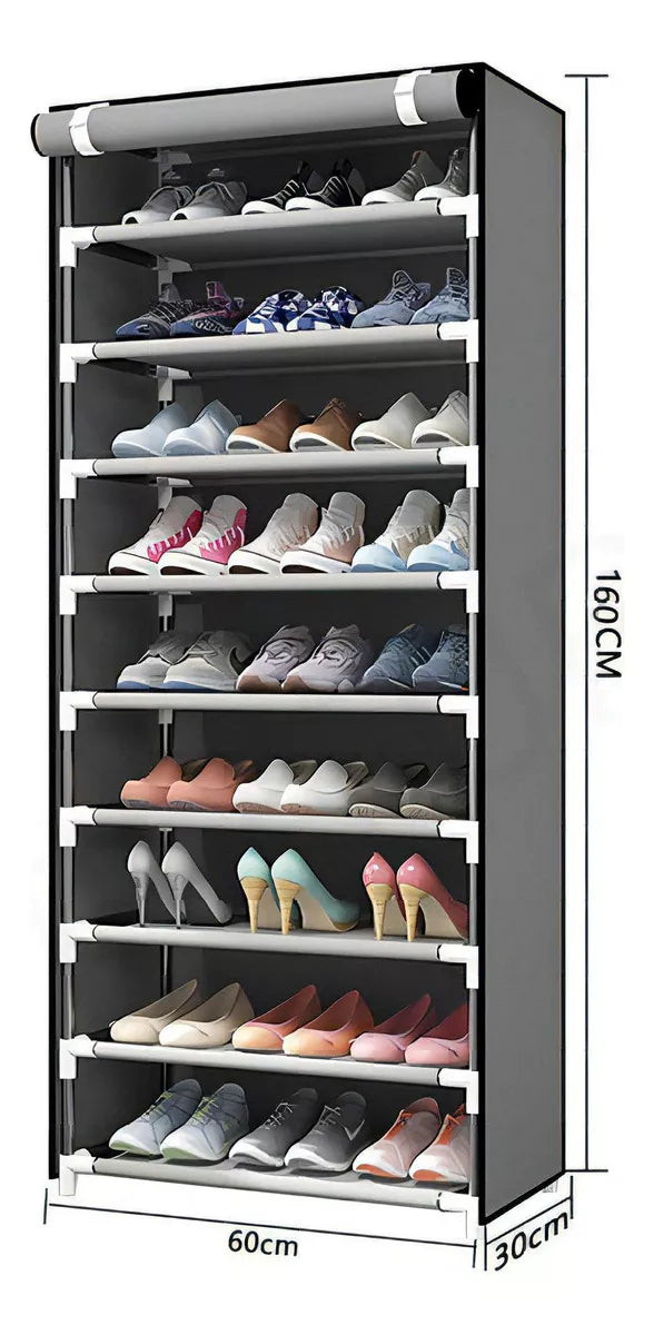 Zapatera Organizador Closet Zapatos 9 Niveles 27 Pares Tela