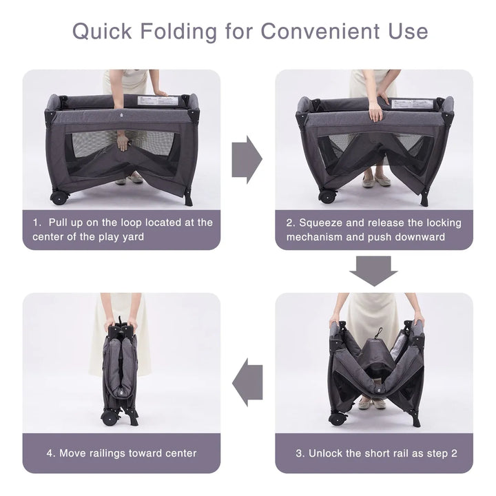 Pamo Babe: Cuna Prctica 5 En 1 Con Seguridad Y Comodidad