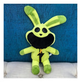 1 Pieza De Peluche De Animal Pequeño Sonriente, Conejo Verde Color Hoppy Hopscotch