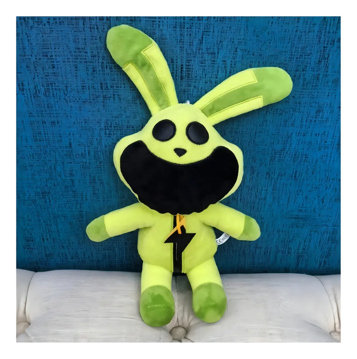 1 Pieza De Peluche De Animal Pequeño Sonriente, Conejo Verde Color Hoppy Hopscotch