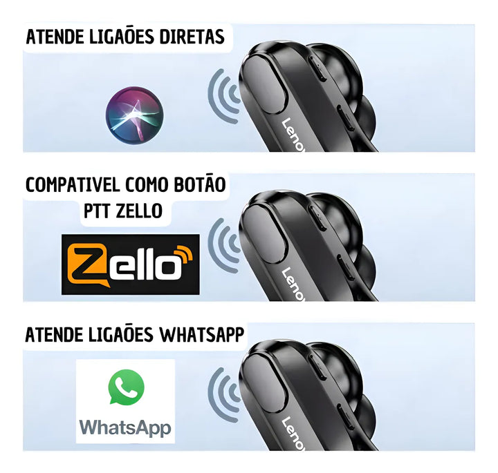 Auriculares Bluetooth 5.3 Lenovo Xt80 Thinkplus negros