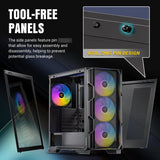 Antec Ax1000 Argb 4 Ventiladores Argb Pwm De 0.157 X 5.512