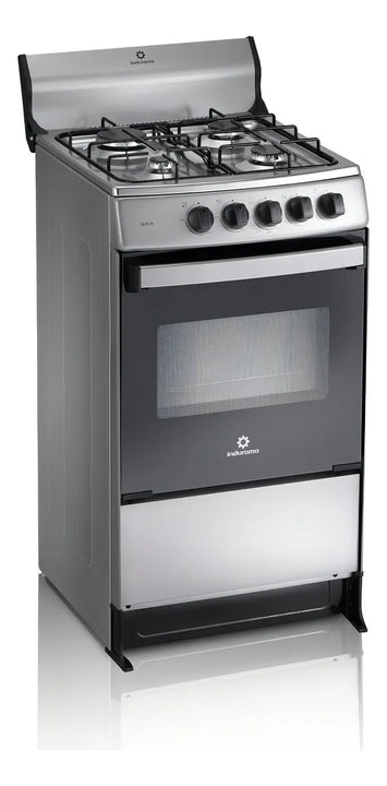 Estufa De Piso Indurama Dublin Spazio 20 4 Puestos Y Horno Gris