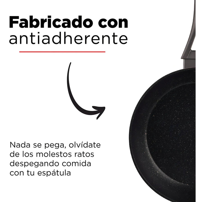 Sartén Circular Antiadherente Gris 24 Cm