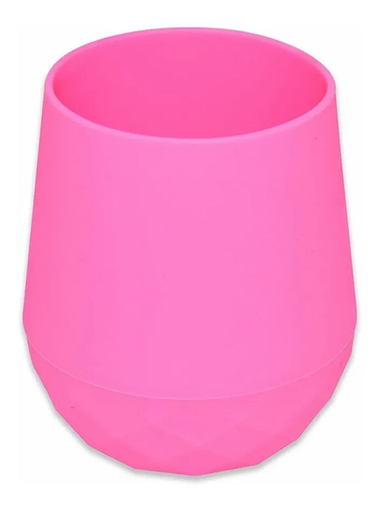 Mini Cup Vaso De Silicona Vaso Entrenador Bebé Color Rosa Liso