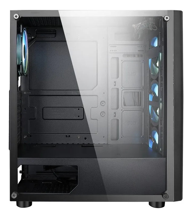 Chasis Gabinete Iceberg Crystal G9 Atx - 4 Ventiladores Rgb Color Negro