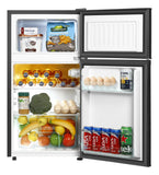 Mini Refrigerador 3.2 Pies Cúbicos 2 Puertas Plateado