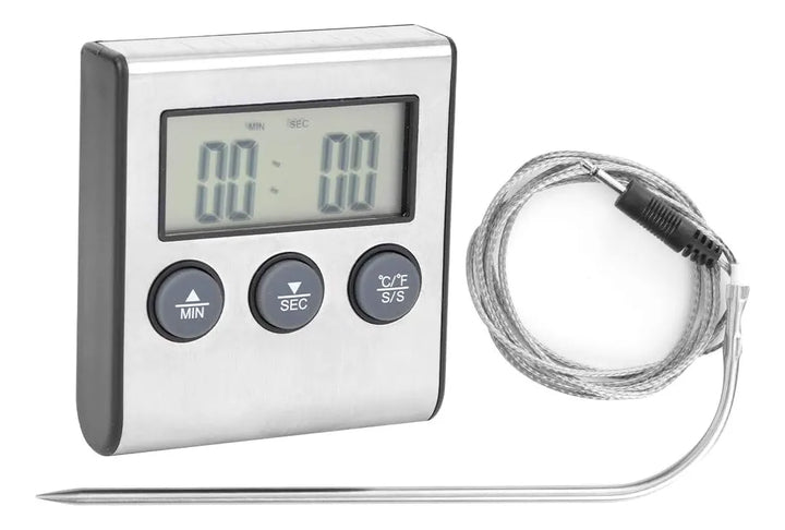 Termómetro Digital Horno Cocina Bbq Sonda Acero Iman Base